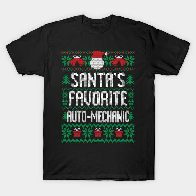 Santa's Favorite Auto-Mechanic T-Shirt by Saulene